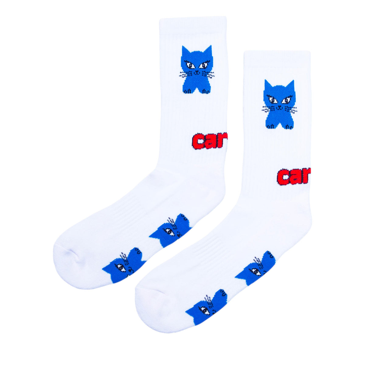 Carpet Company Cat Socks White - Venue Skateboards