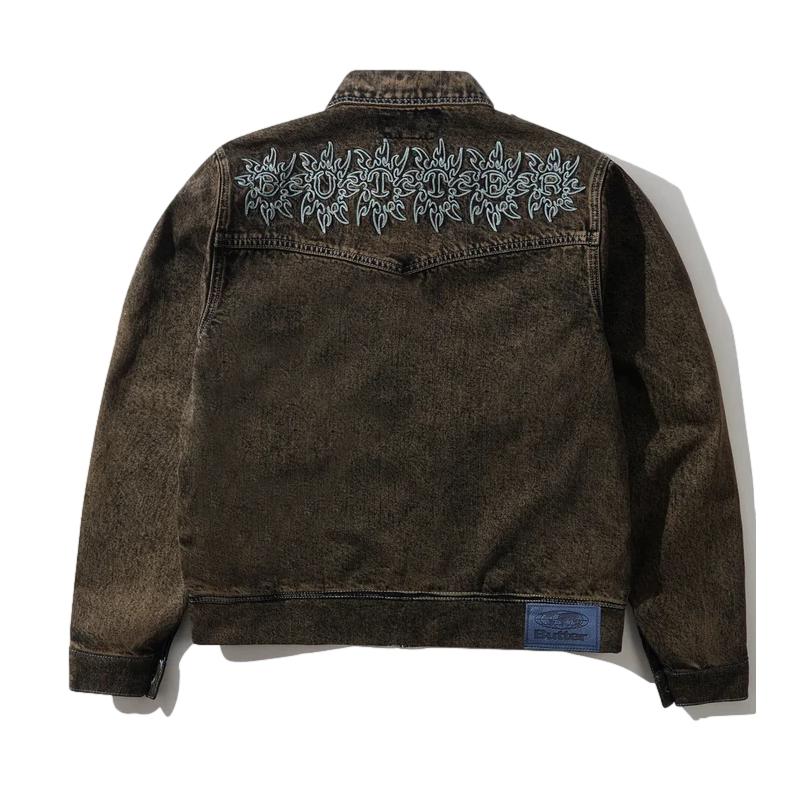 Butter Bronco Denim Jacket Tinted Brown - Venue Skateboards
