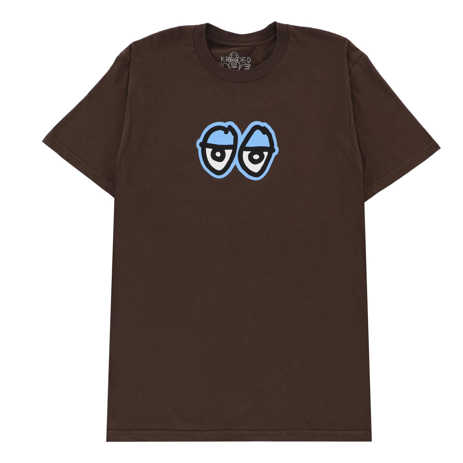 Krooked Eyes Logo Tee Brown/Blue - Venue Skateboards