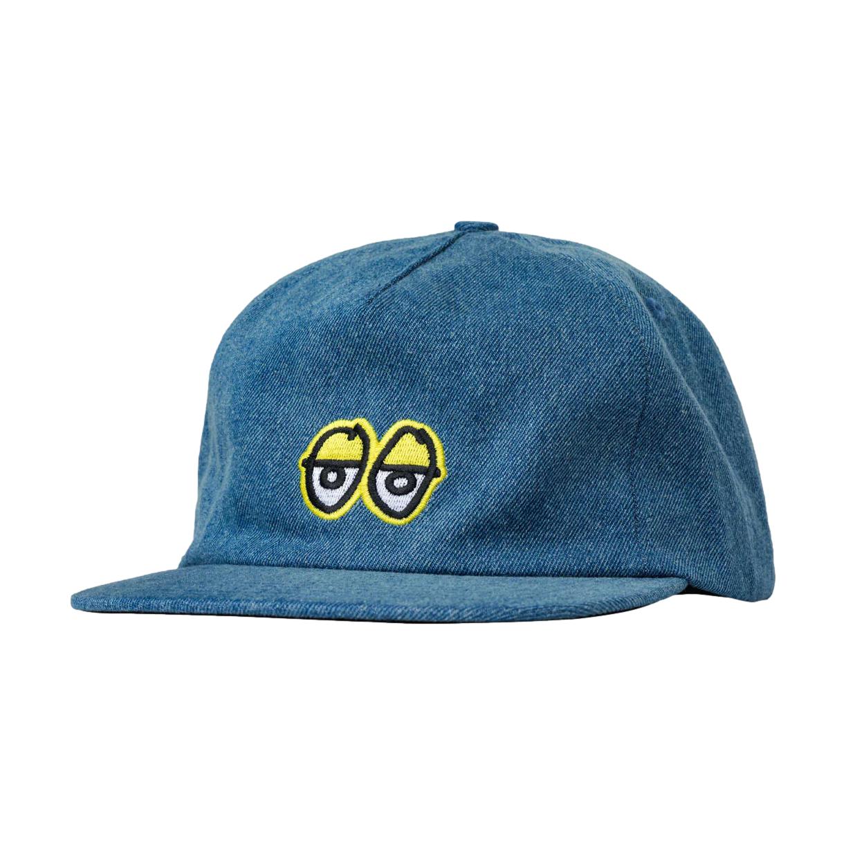 Krooked Eyes Adjustable Snapback Washed Denim - Venue Skateboards