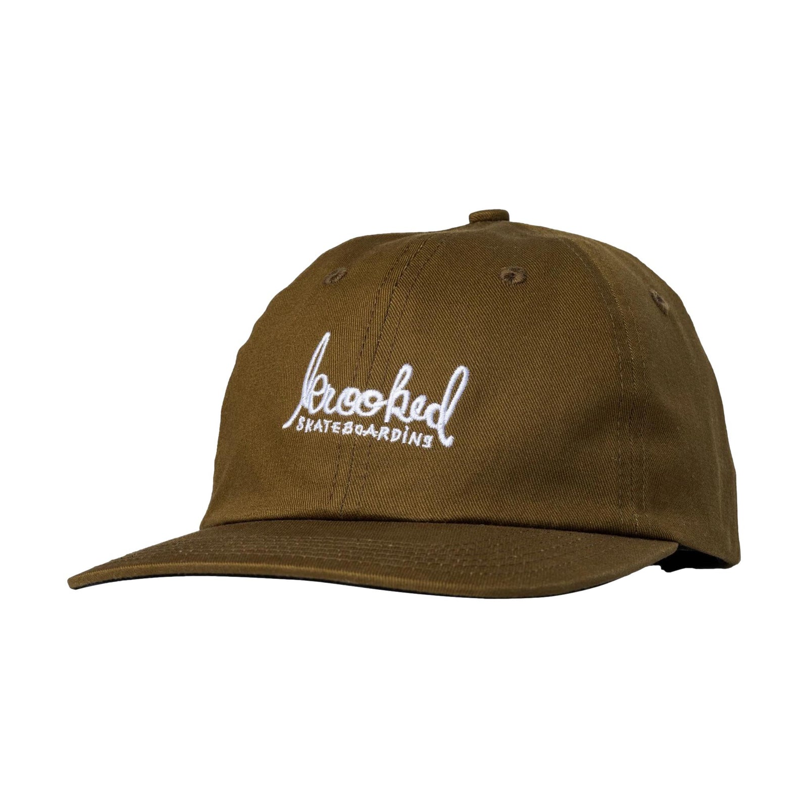 Krooked Skript Adjustable Snapback Brown/White - Venue Skateboards