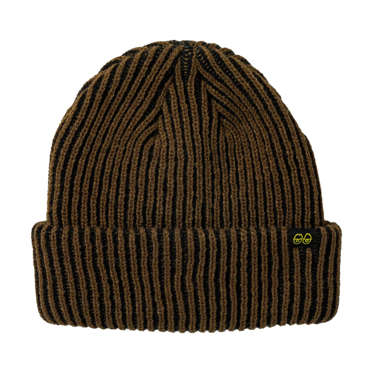 Krooked Eyes Clip Cuff Beanie Brown/Black
