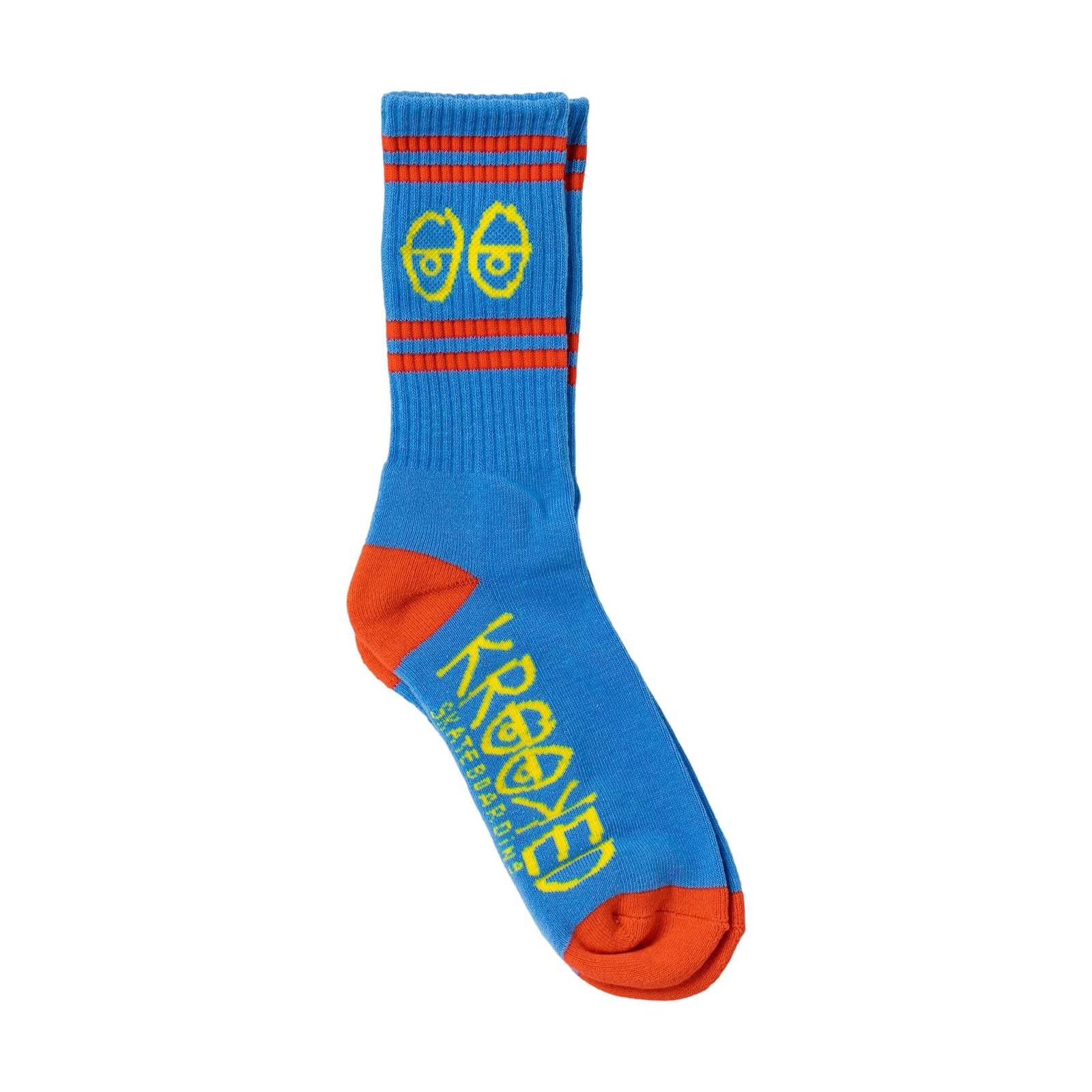 Krooked Eyes Socks Lt. Blue/Red/Yellow - Venue Skateboards
