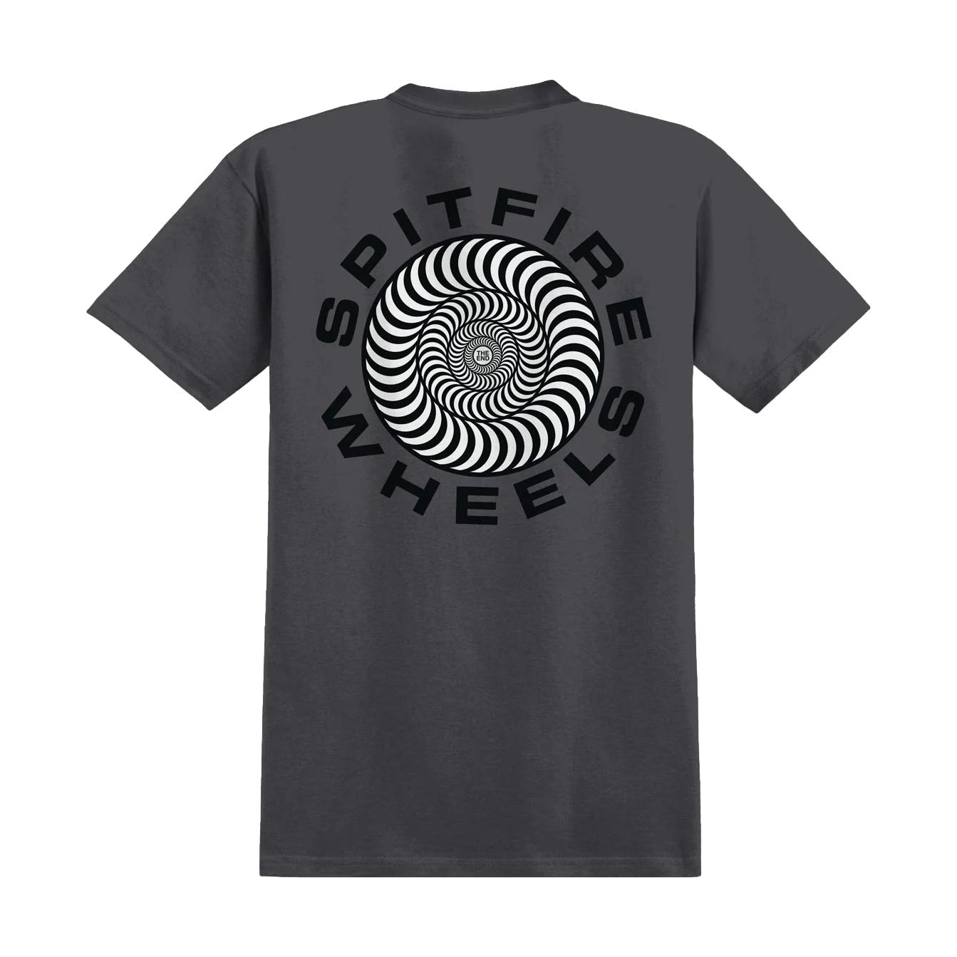 Spitfire Classic 87 Swirl Fill Tee Charcoal/Black/White - Venue Skateboards