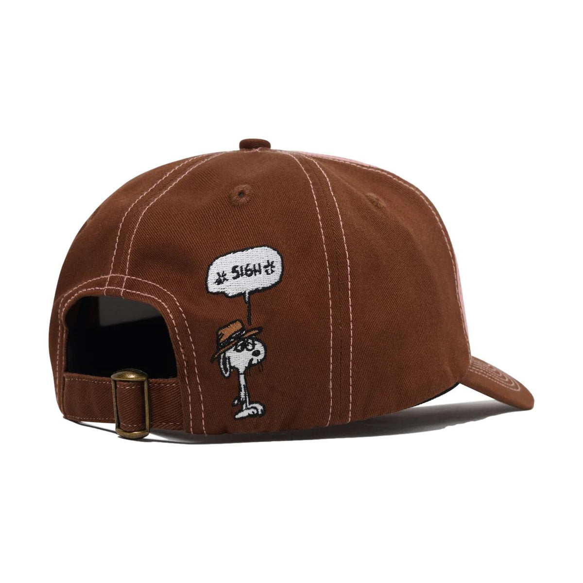 Butter Spike 5 Panel Cap Brown/Light Pink