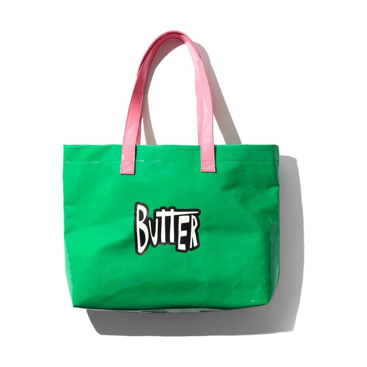 Butter Shopper Tote Green/Light Pink