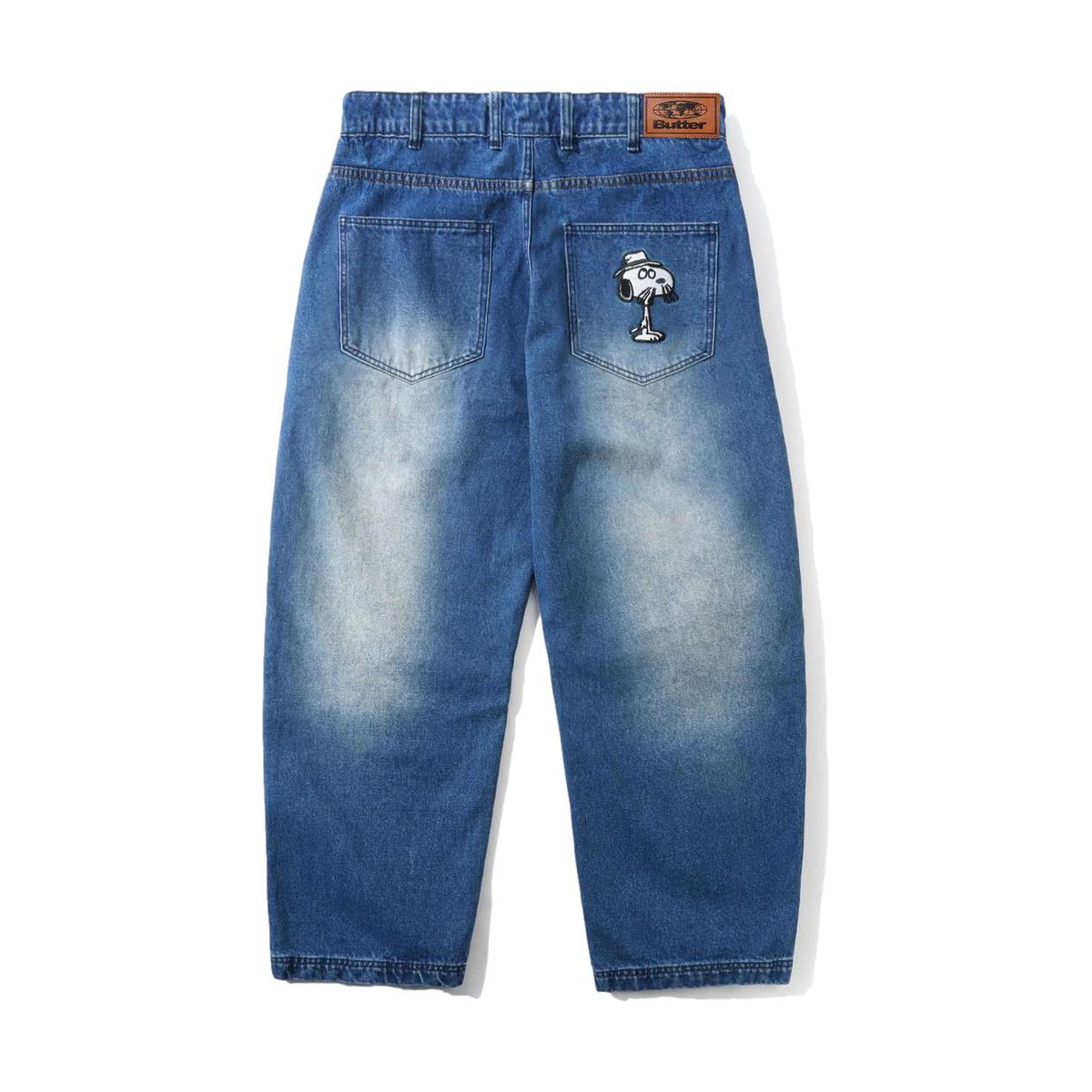 Butter Spike Denim Jeans Distressed Indigo