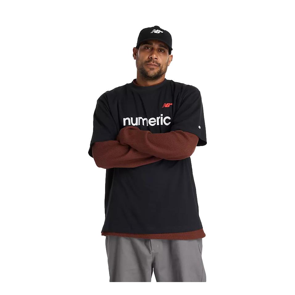 New Balance Numeric Linear Logo T-Shirt Black - Venue Skateboards