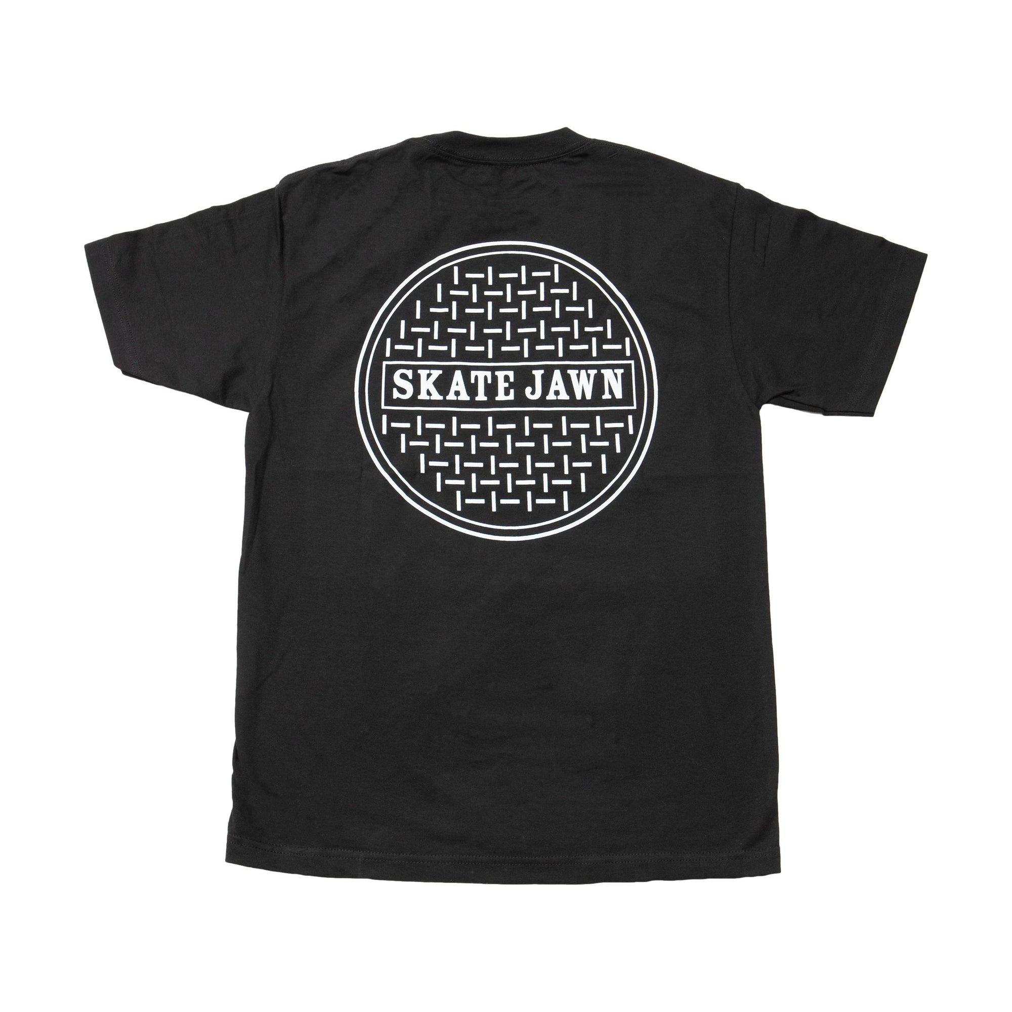 Skate Jawn Sewer Cap Tee Black - Venue Skateboards