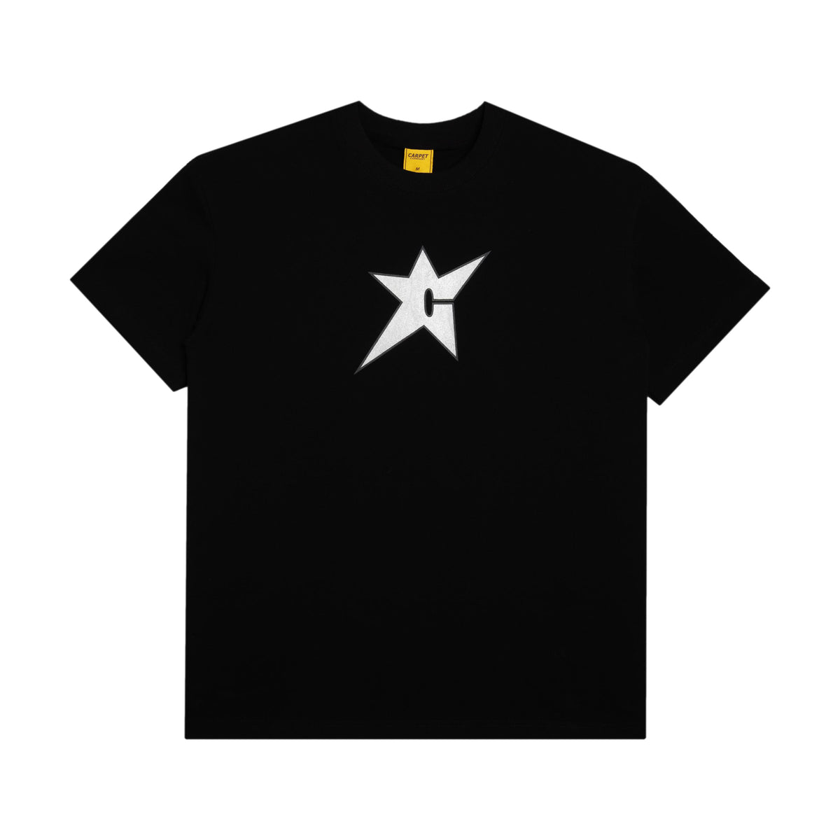Carpet C-Star Metallic Tee Black - Venue Skateboards