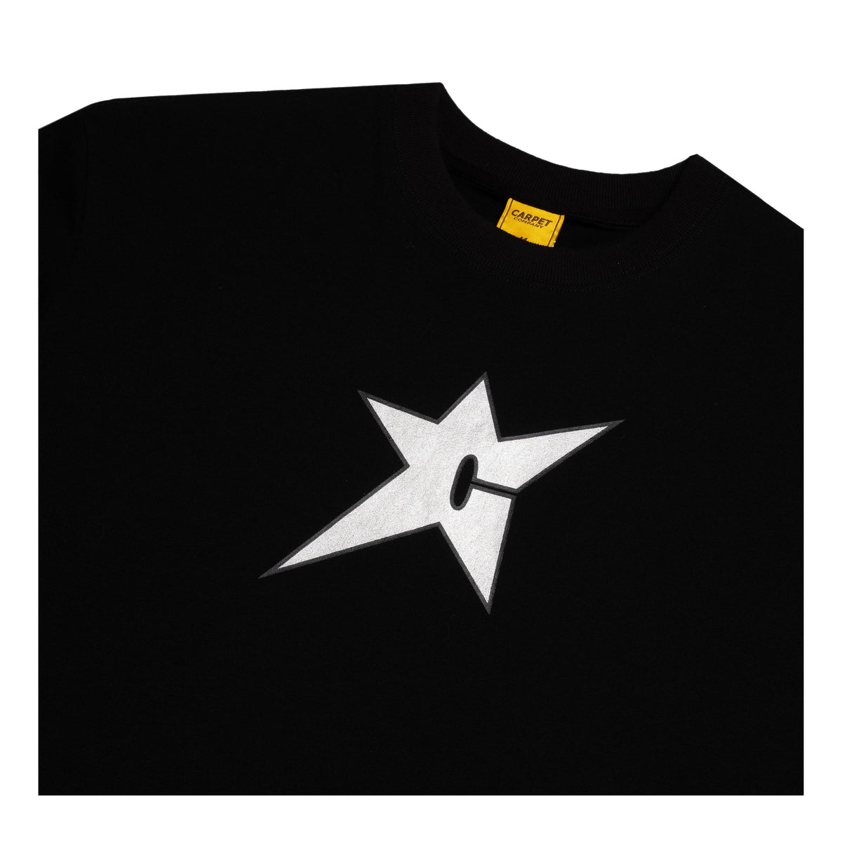 Carpet C-Star Metallic Tee Black - Venue Skateboards