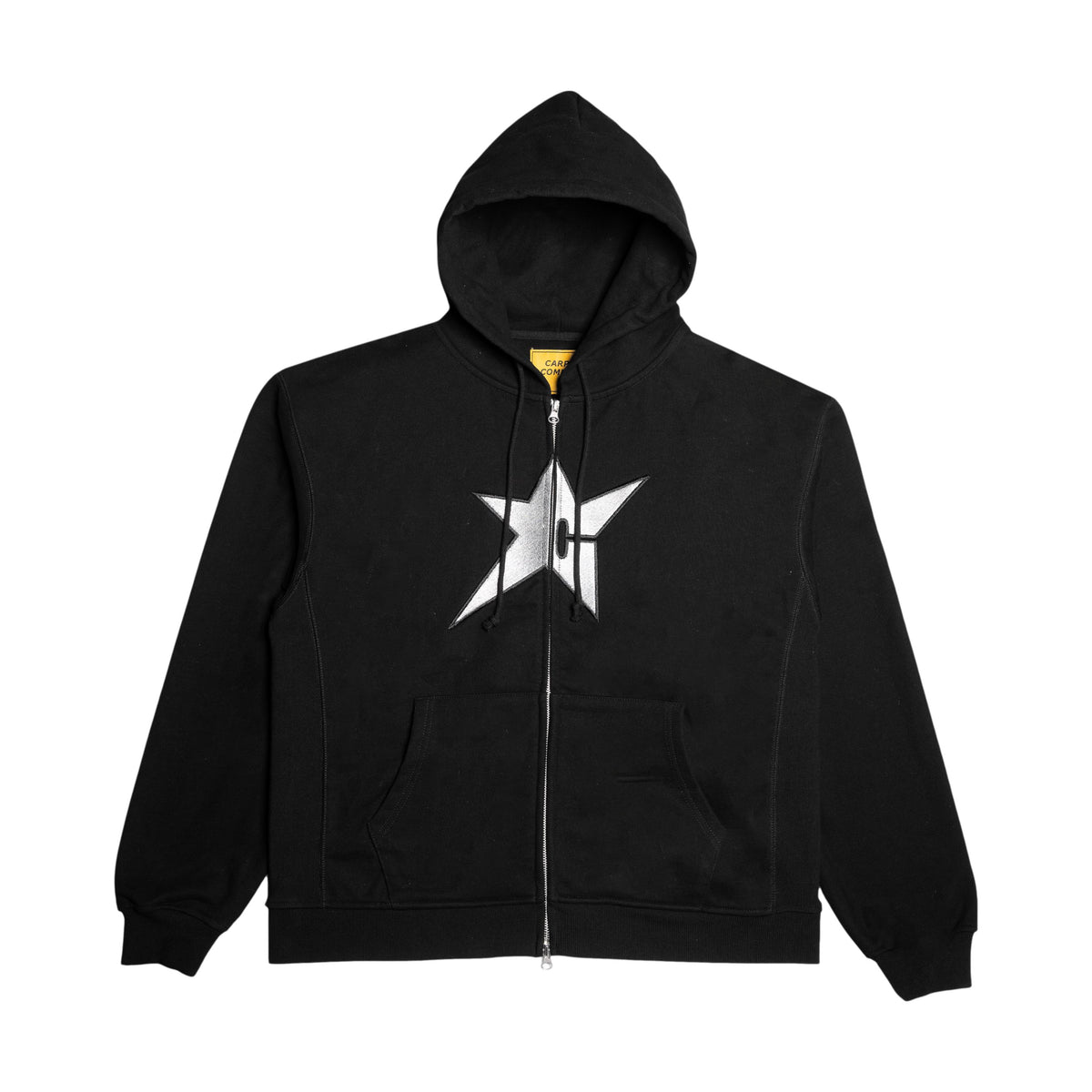 Carpet C-Star Zip Hood Black - Venue Skateboards