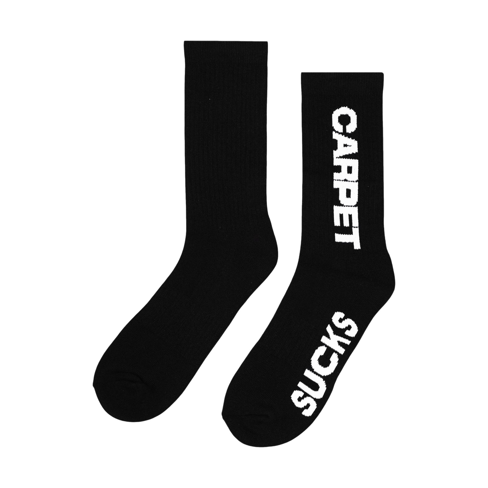 Carpet "Carpet Sucks" Socks Black - Venue Skateboards