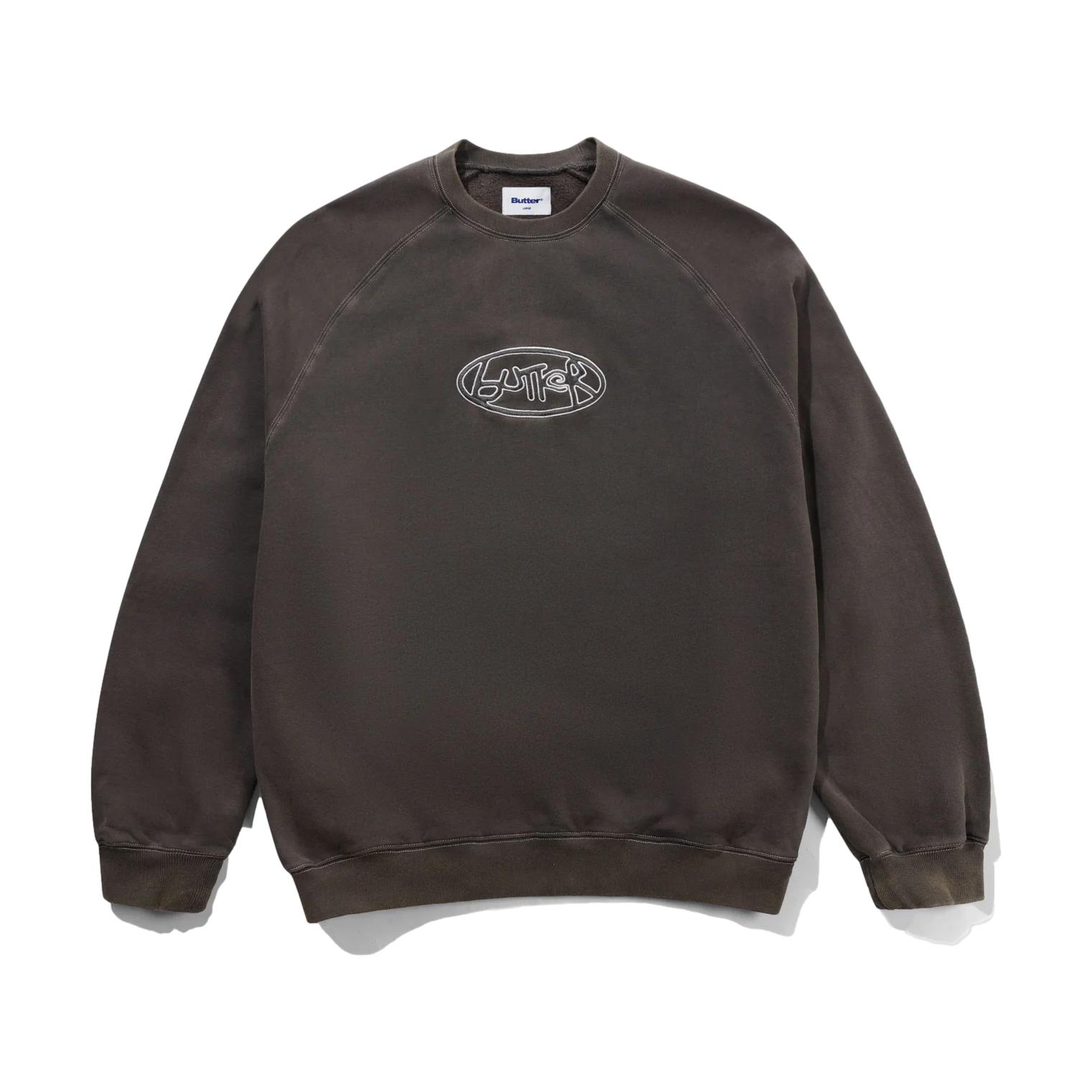 Butter Abseil Crewneck Washed Black - Venue Skateboards