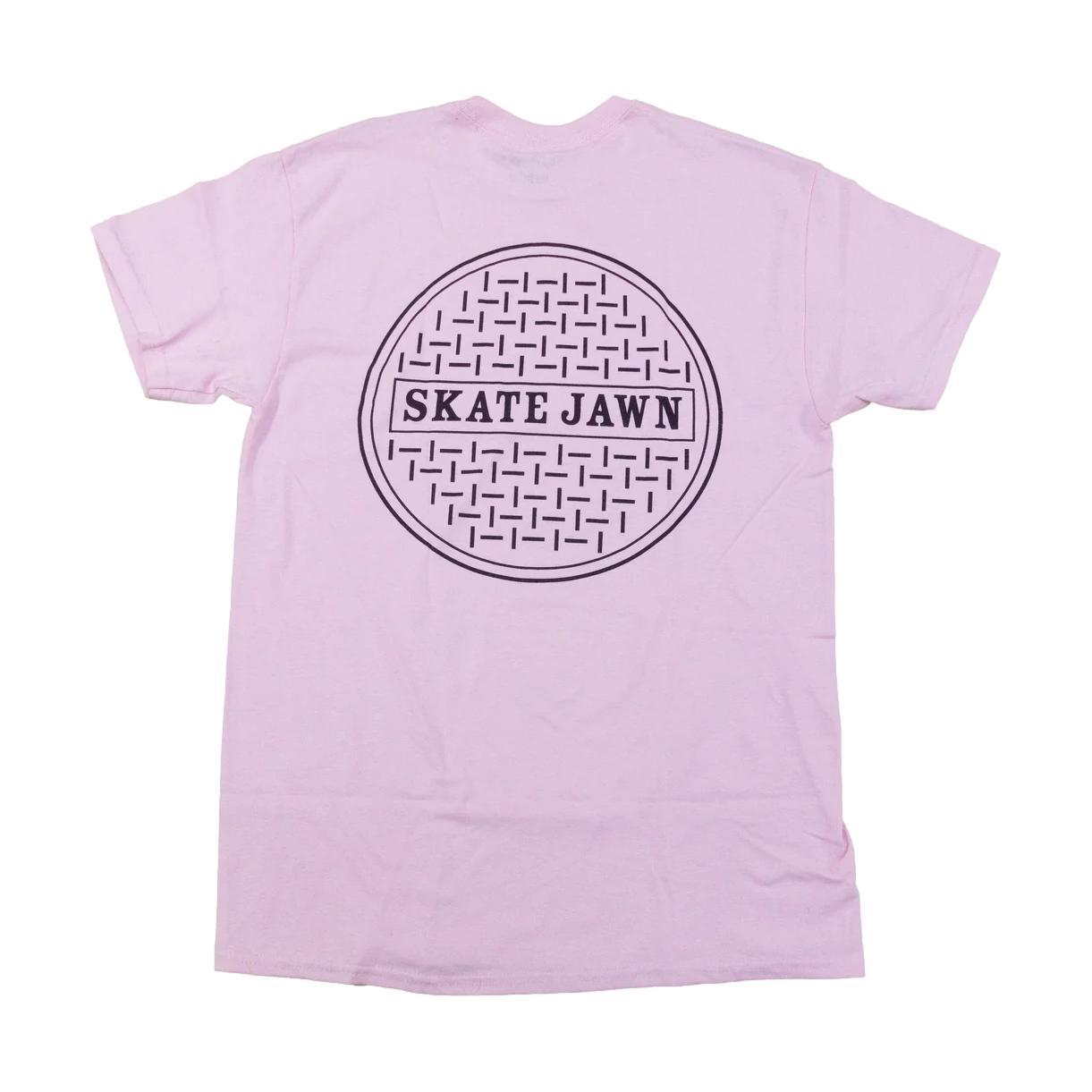 Skate Jawn Sewer Cap Tee Pink - Venue Skateboards