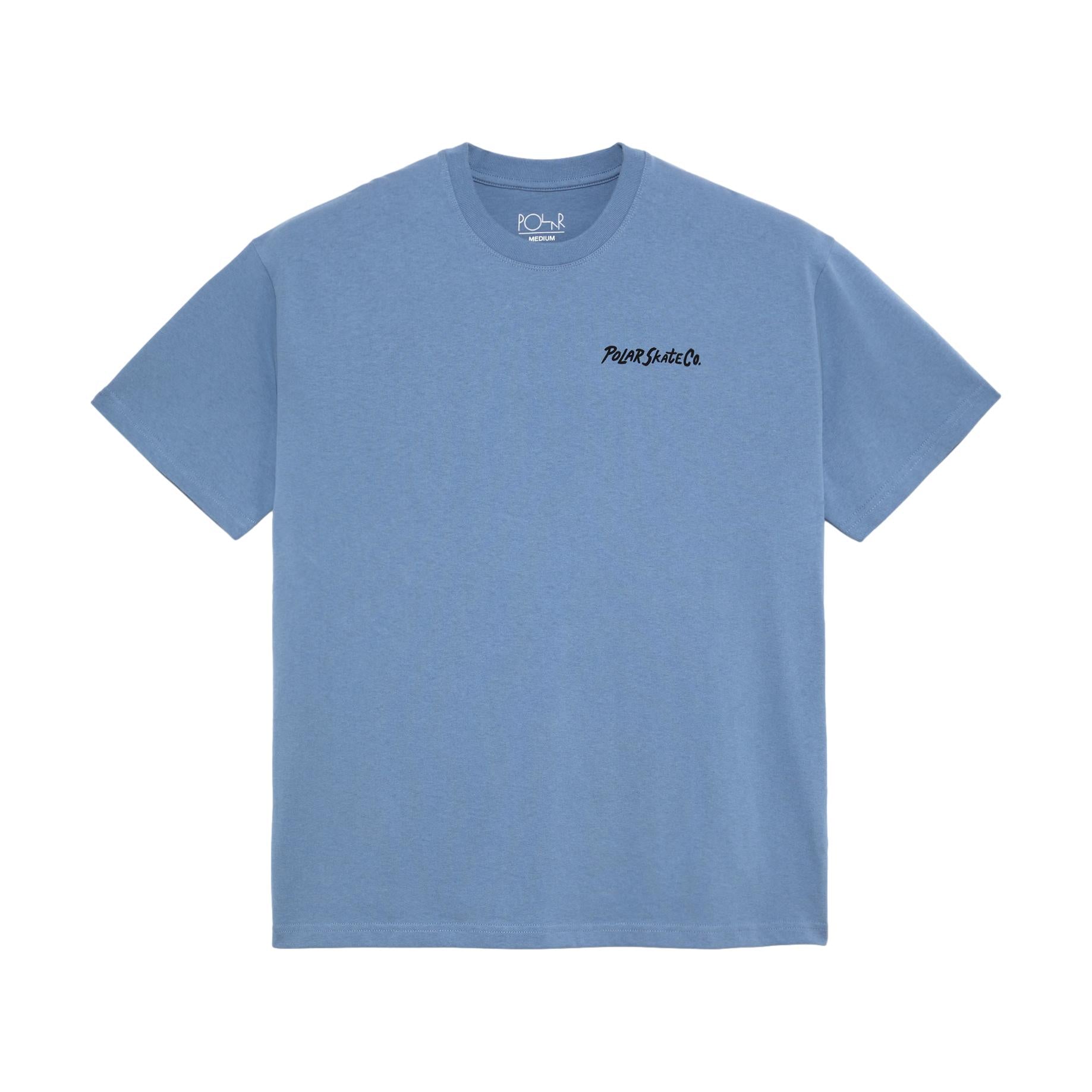 【POLAR SKATE CO】 Yoga Trippin' Tee [Oxford Blue] Polar Yoga Trippin T-Shirt Oxford Blue - Venue Skateboards