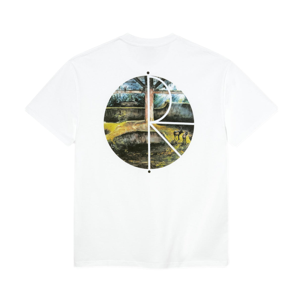 Polar Burnside 2084 Fill Logo Tee White - Venue Skateboards