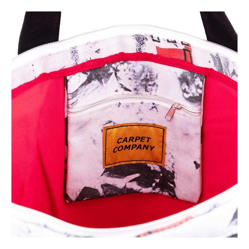 Carpet Rag Tee Canvas Tote Bag White - Venue Skateboards