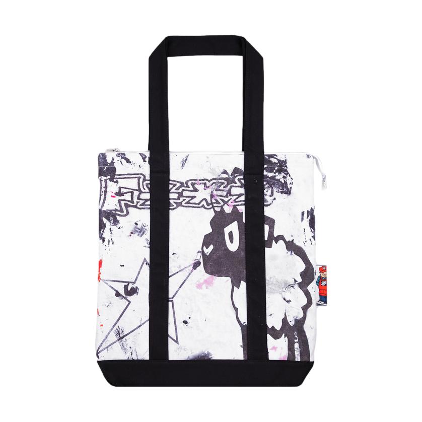 Carpet Rag Tee Canvas Tote Bag White - Venue Skateboards