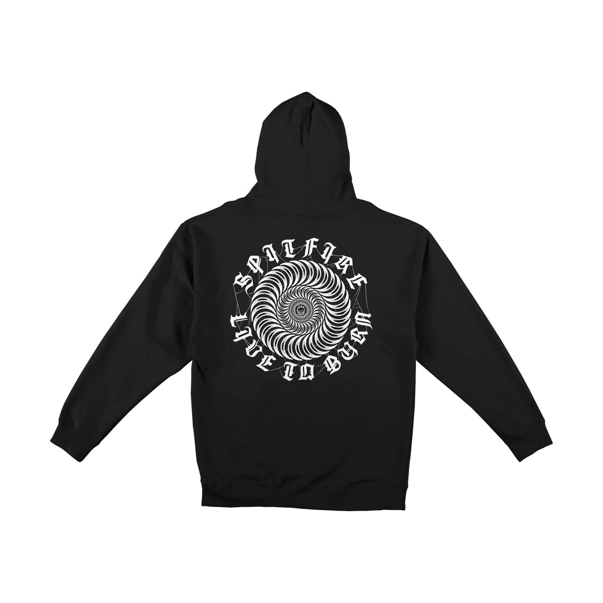 Spitfire Webbed Hood Black w/White Prints - Venue Skateboards