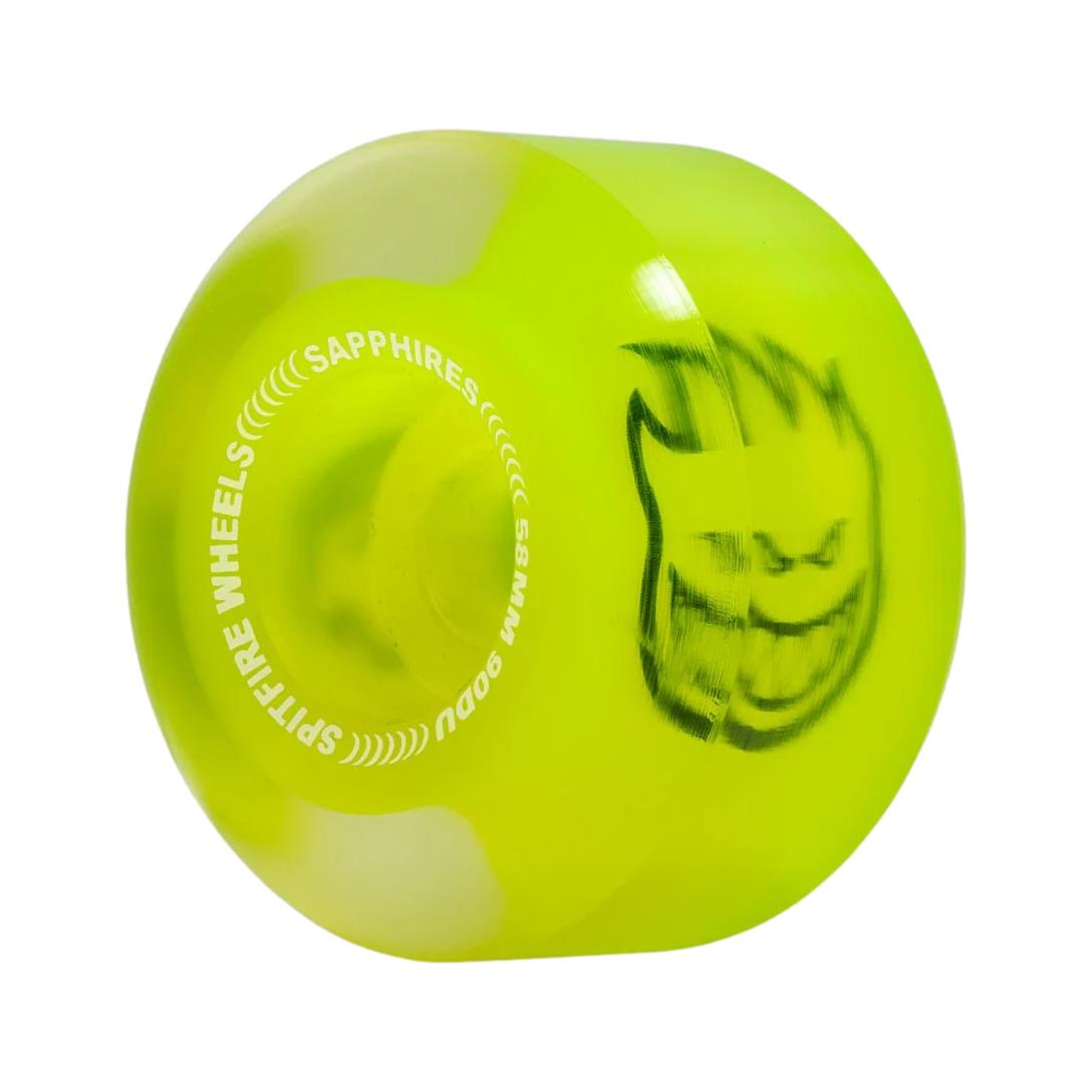 SF 90D Sapphire Conical Full Neon Yellow 58mm Wheels - Venue Skateboards