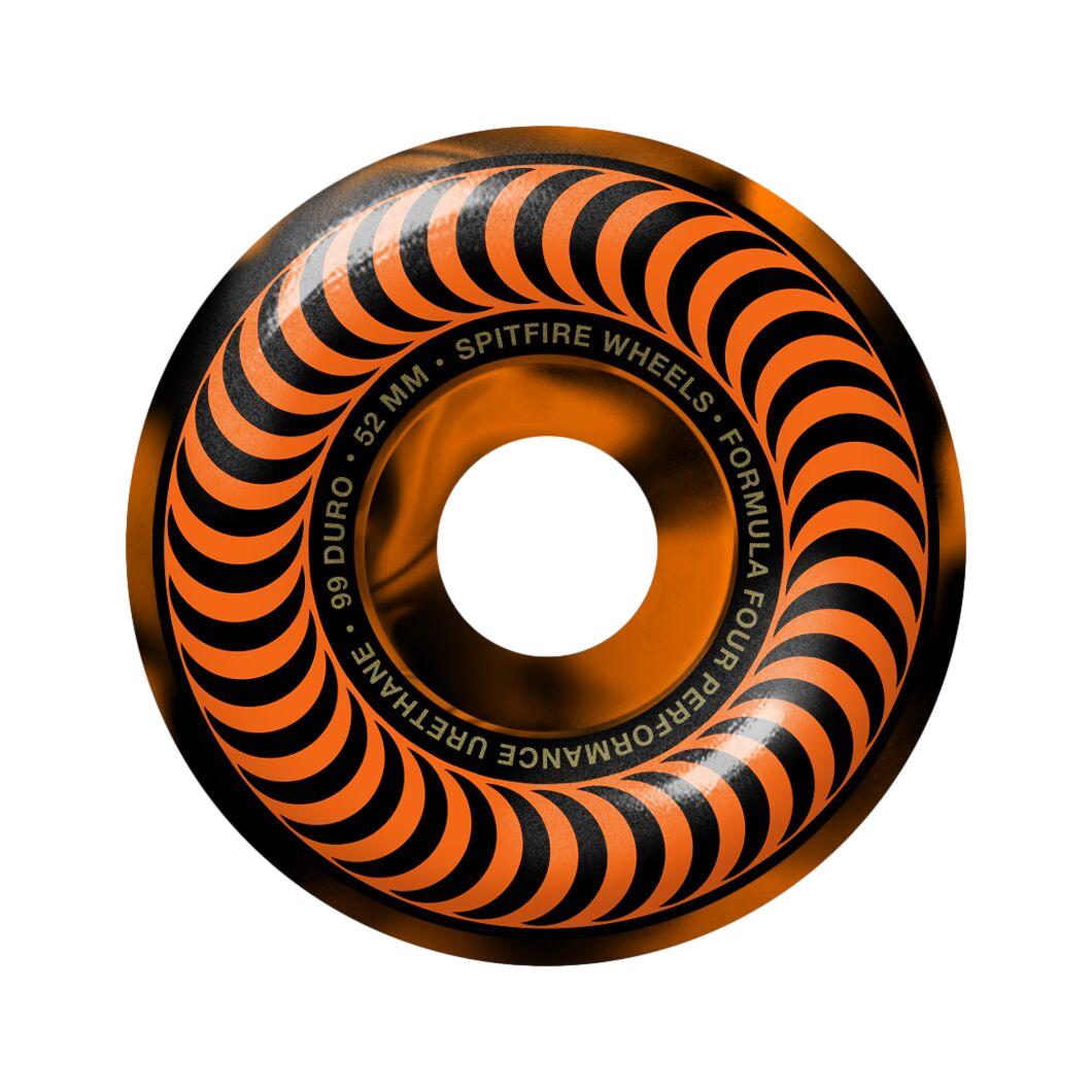 SF F499 Classic Swirl Black/Orange 52mm Wheels - Venue Skateboards