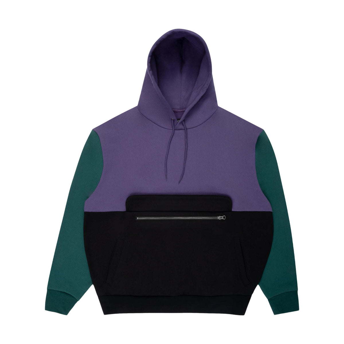 Sci-Fi Colorblocked Hooded Sweatshirt Purple/Black - Venue Skateboards