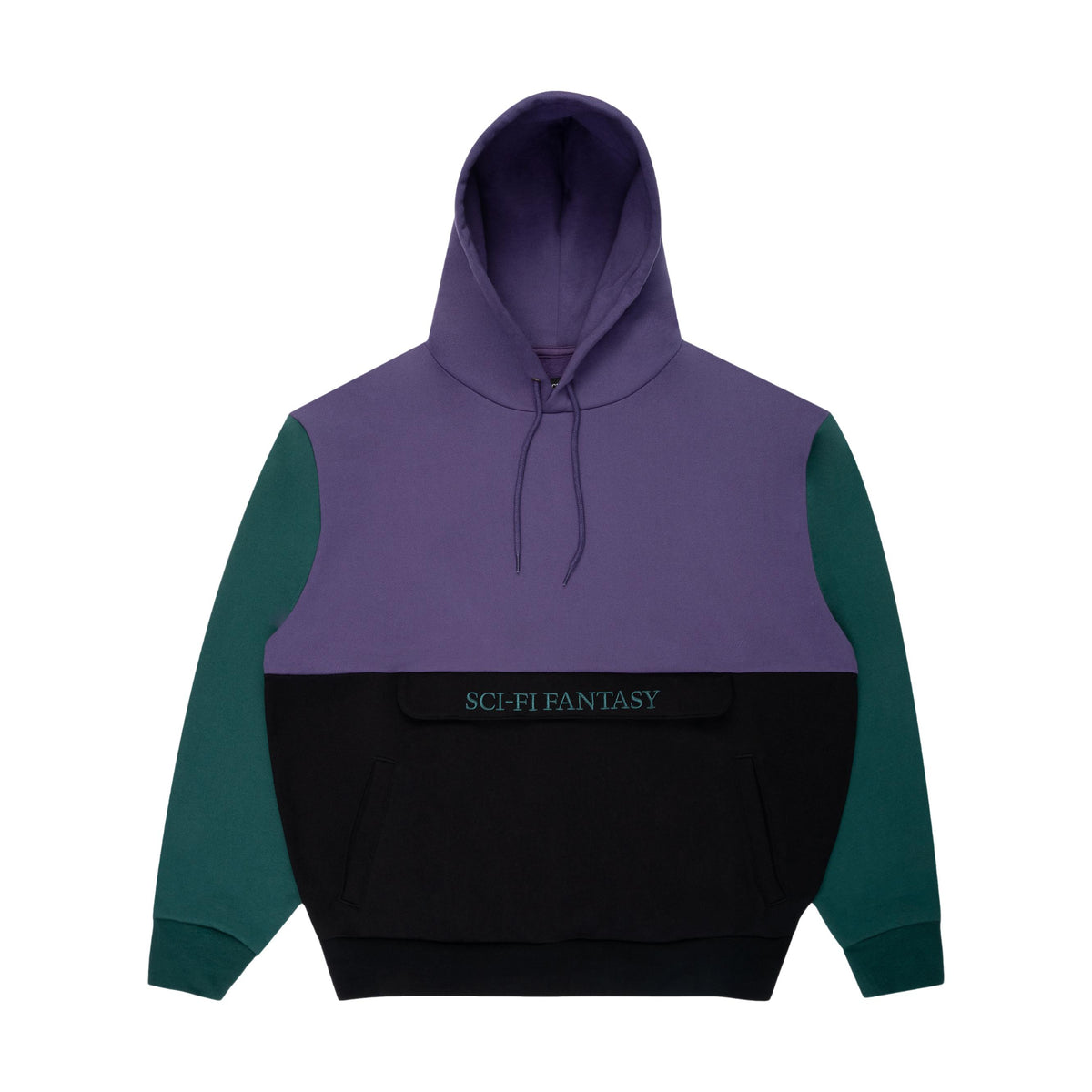 Sci-Fi Colorblocked Hooded Sweatshirt Purple/Black - Venue Skateboards