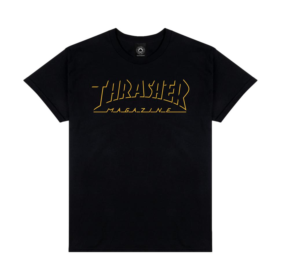 Thrasher Shadow Mag Logo T-Shirt Black - Venue Skateboards