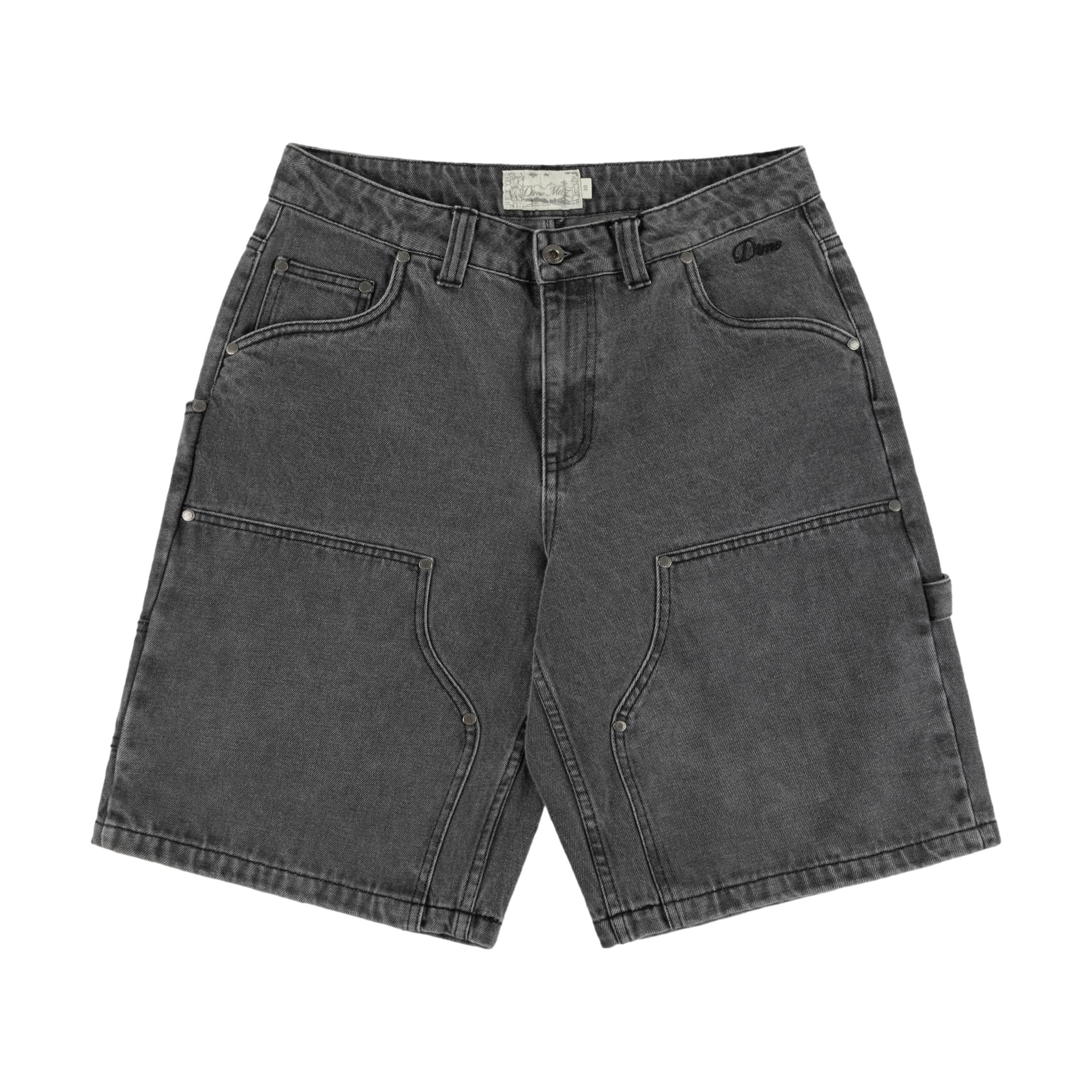 【DIME】 Carpenter Denim Shorts / Fadede Black Dime Carpenter Denim Shorts Faded Black - Venue Skateboards