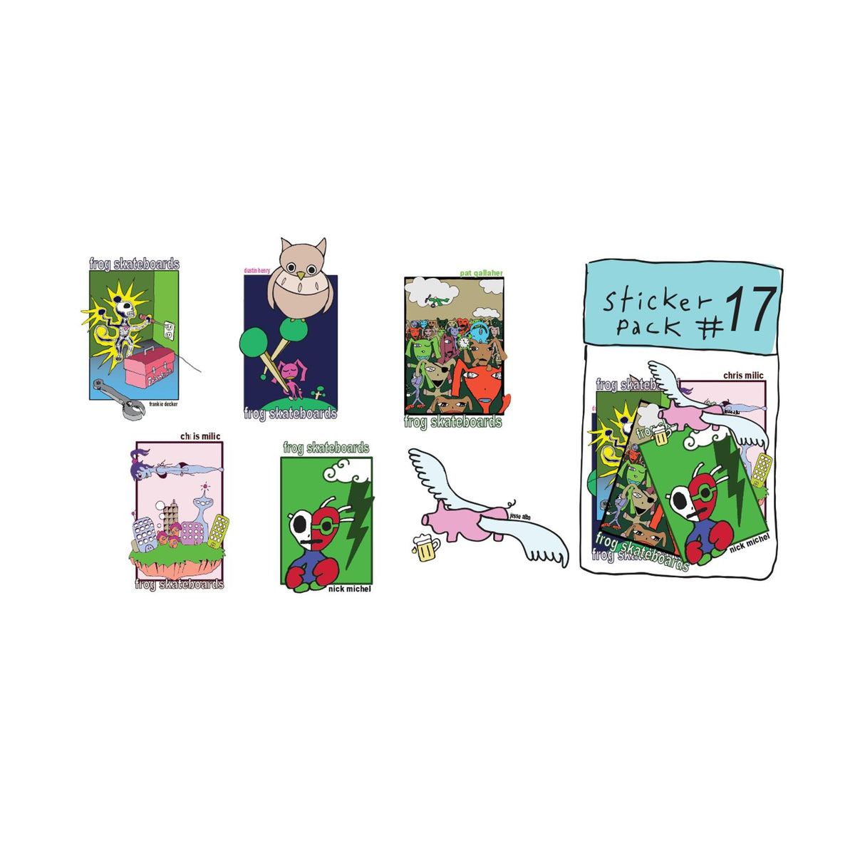 Frog Sticker Pack #17 - Venue Skateboards