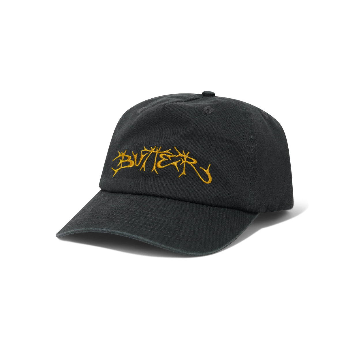 Butter Scrawling 5 Panel Cap Washed Black - Venue Skateboards