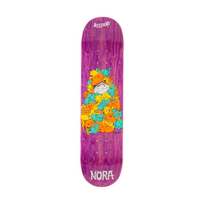 Welcome Nora Purr Pile On Popsicle Deck Purple Stain 7.75&quot; - Venue Skateboards