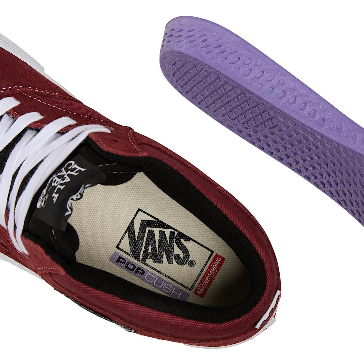 Vans Skate Half Cab Burgundy/White - Venue Skateboards