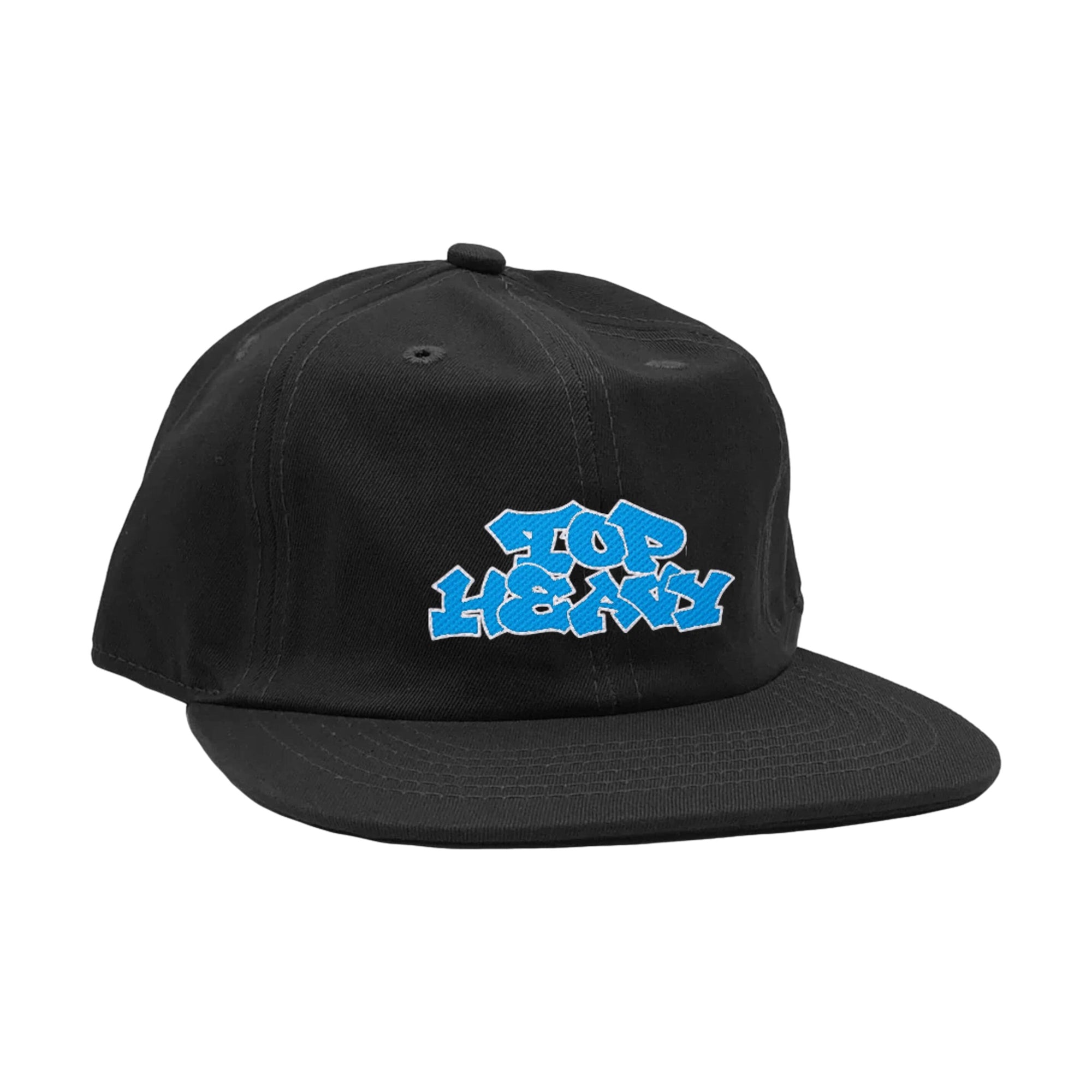 Top Heavy Stacks 6 Panel Snapback Hat Black - Venue Skateboards