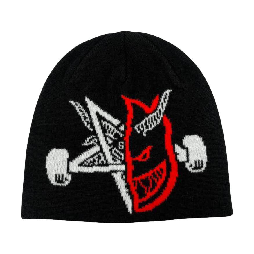 Thrasher X Spitfire Thrash & Burn Skully Beanie Black - Venue Skateboards