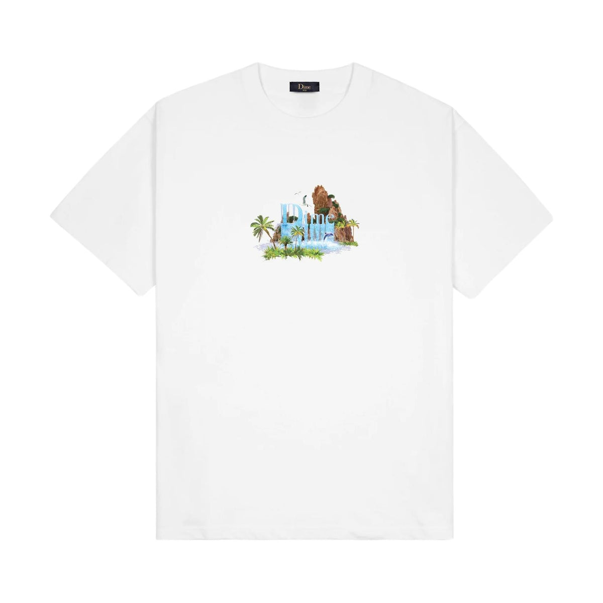 Dime Waterfall T-Shirt White - Venue Skateboards