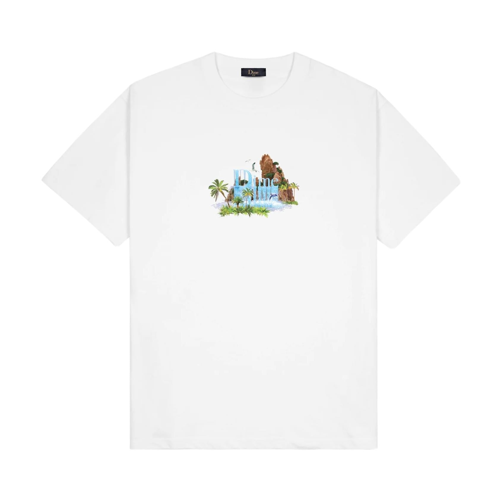 Dime Waterfall T-Shirt White - Venue Skateboards