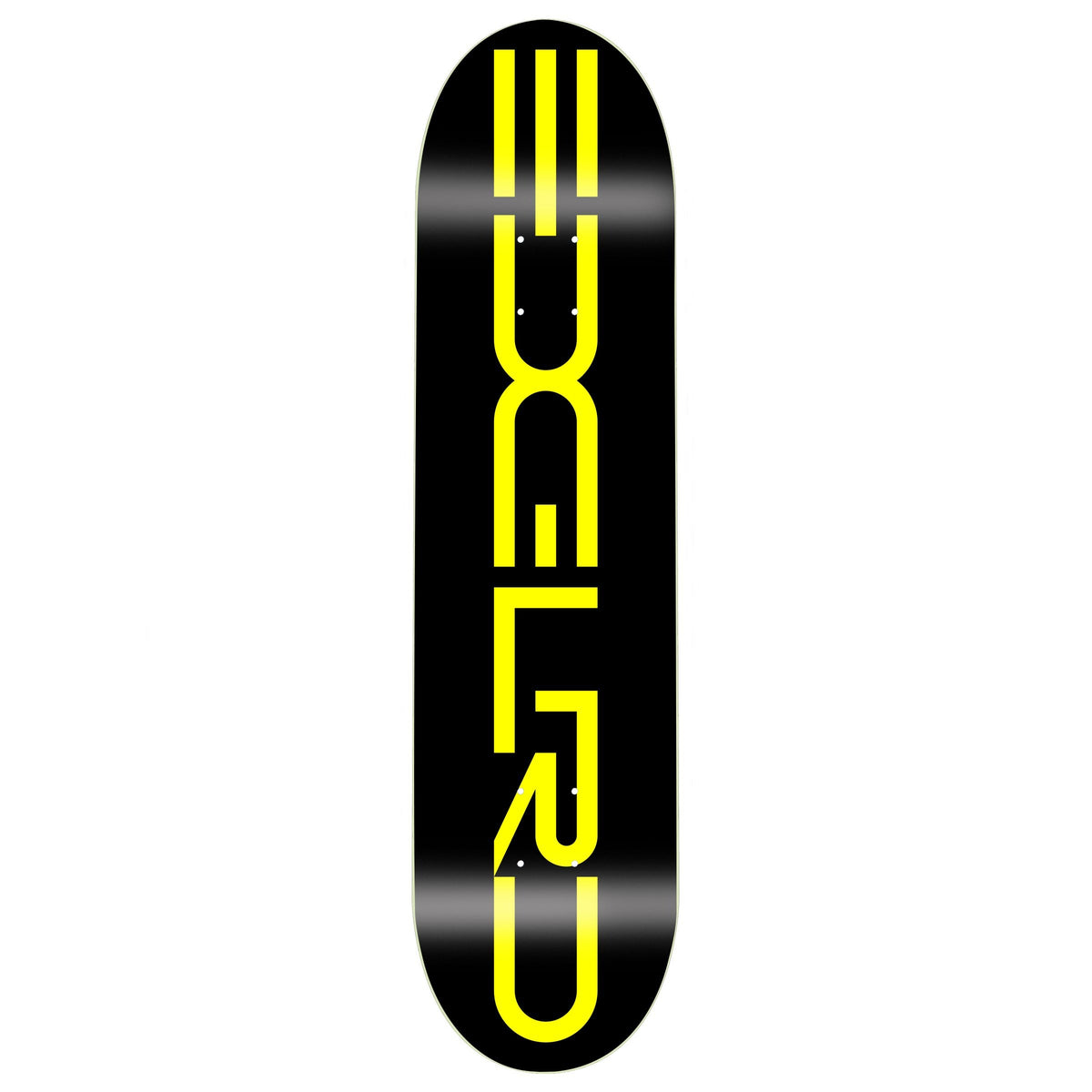 EDGLRD Tech Script Black/Yellow 8.38" Deck - Venue Skateboards