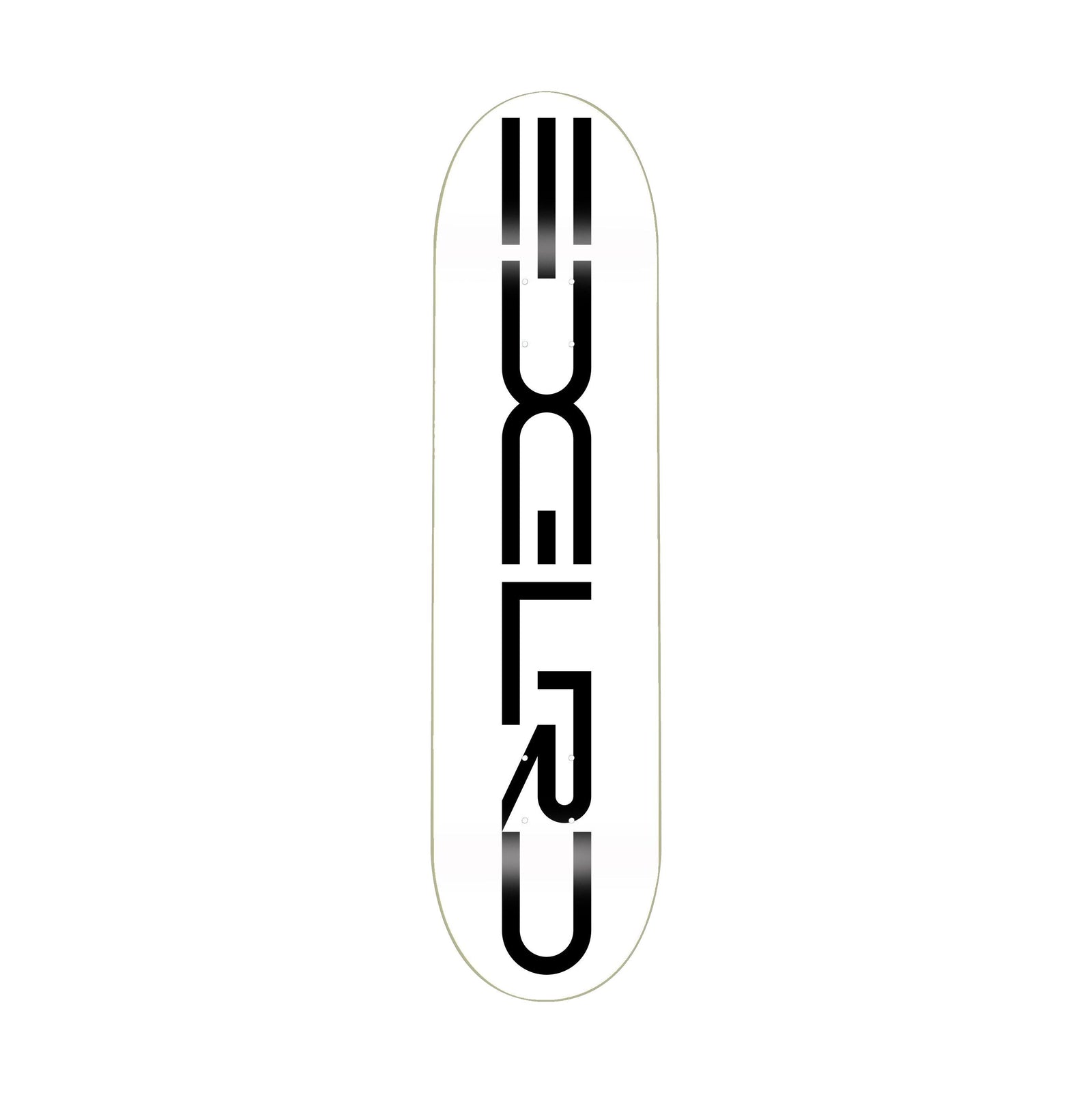 EDGLRD Tech Script White/Black 8" Deck - Venue Skateboards