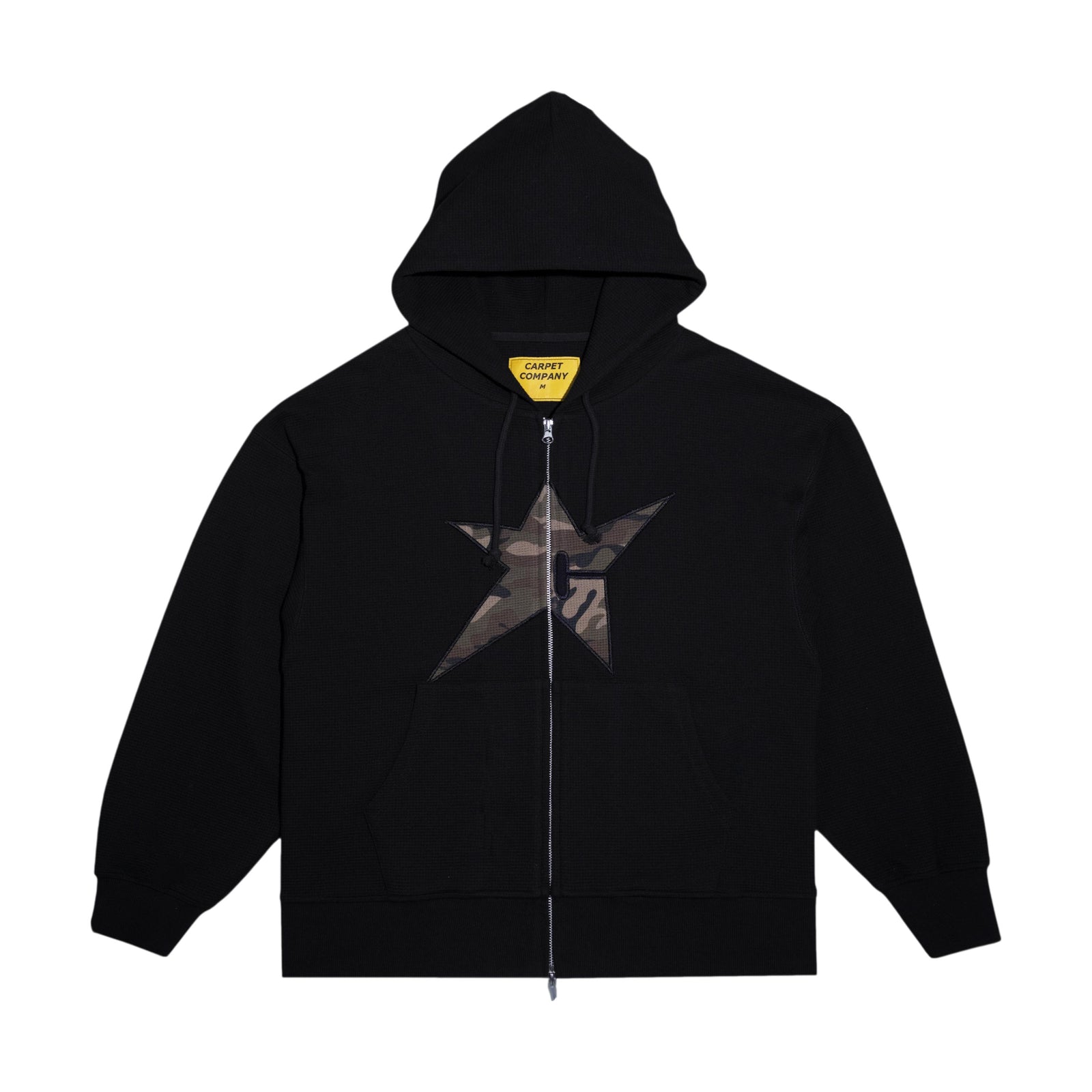 Carpet C Star Thermal Zip Hoodie Black - Venue Skateboards