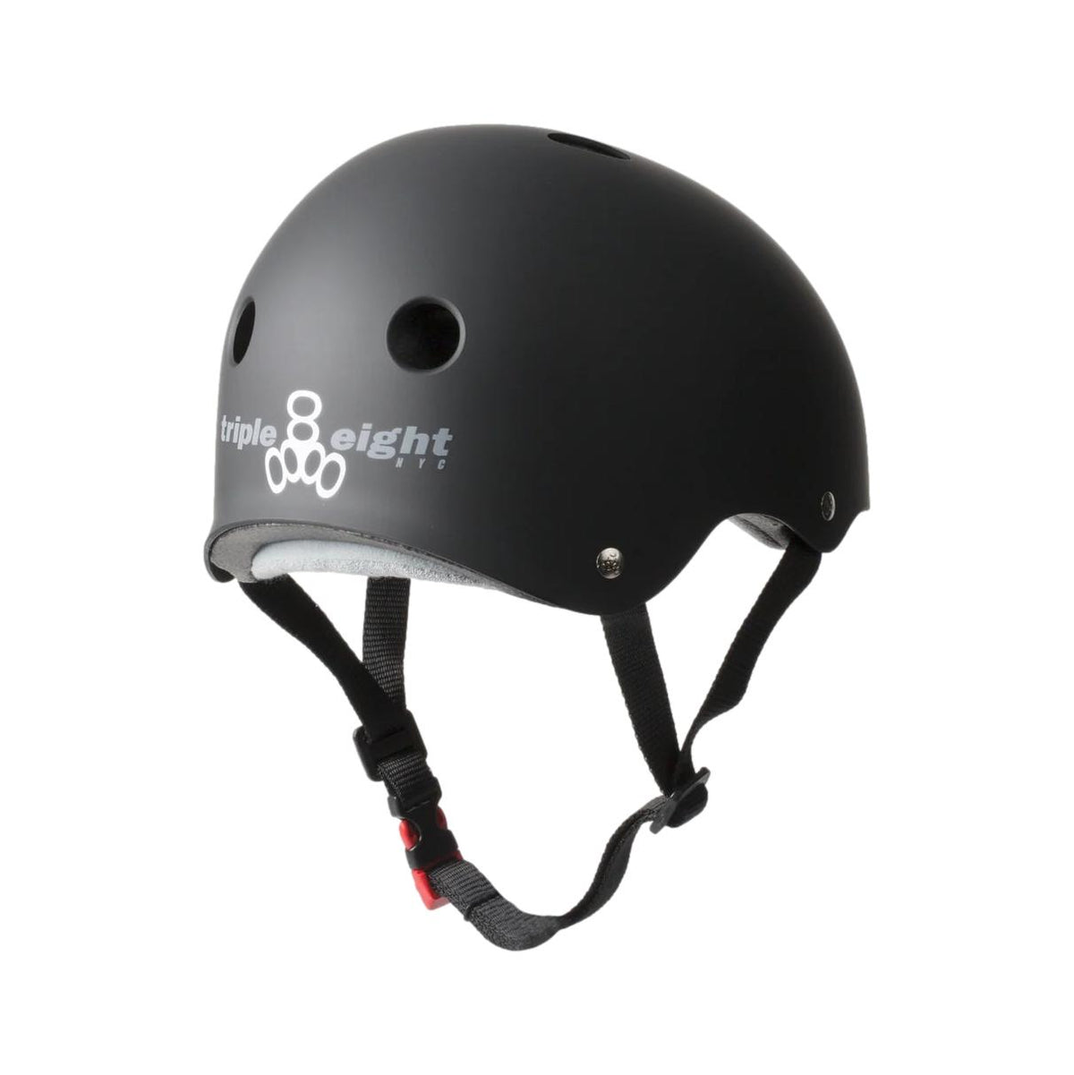 Triple 8 Certified Sweatsaver Matte Black Helmet - Venue Skateboards