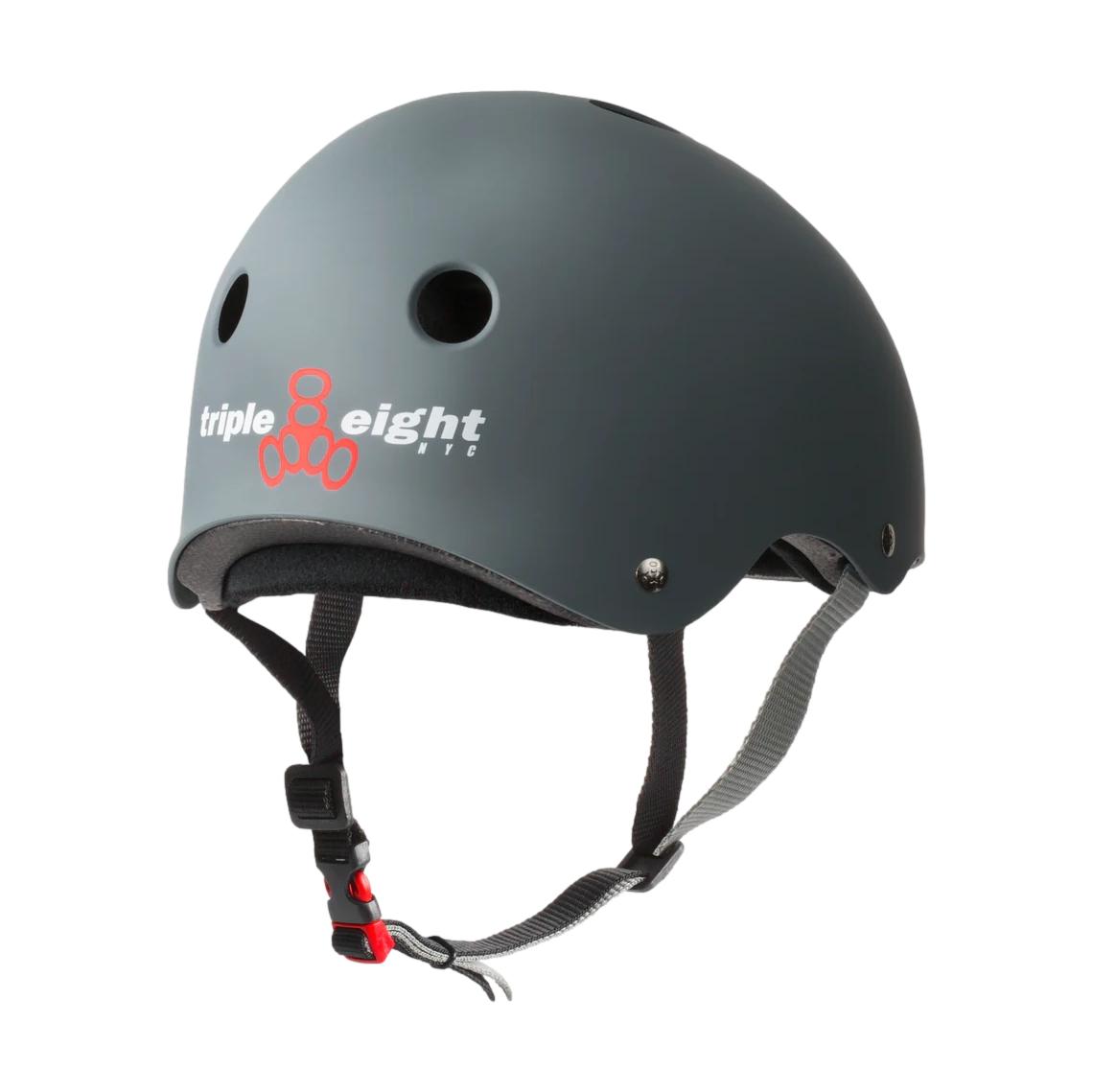 Triple 8 Certified Sweatsaver Helmet Carbon Matte - Venue Skateboards