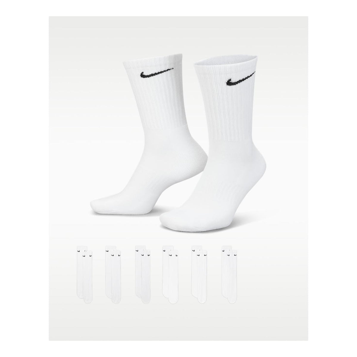 Nike Everyday Mens Crew Socks White 3Pk - Venue Skateboards