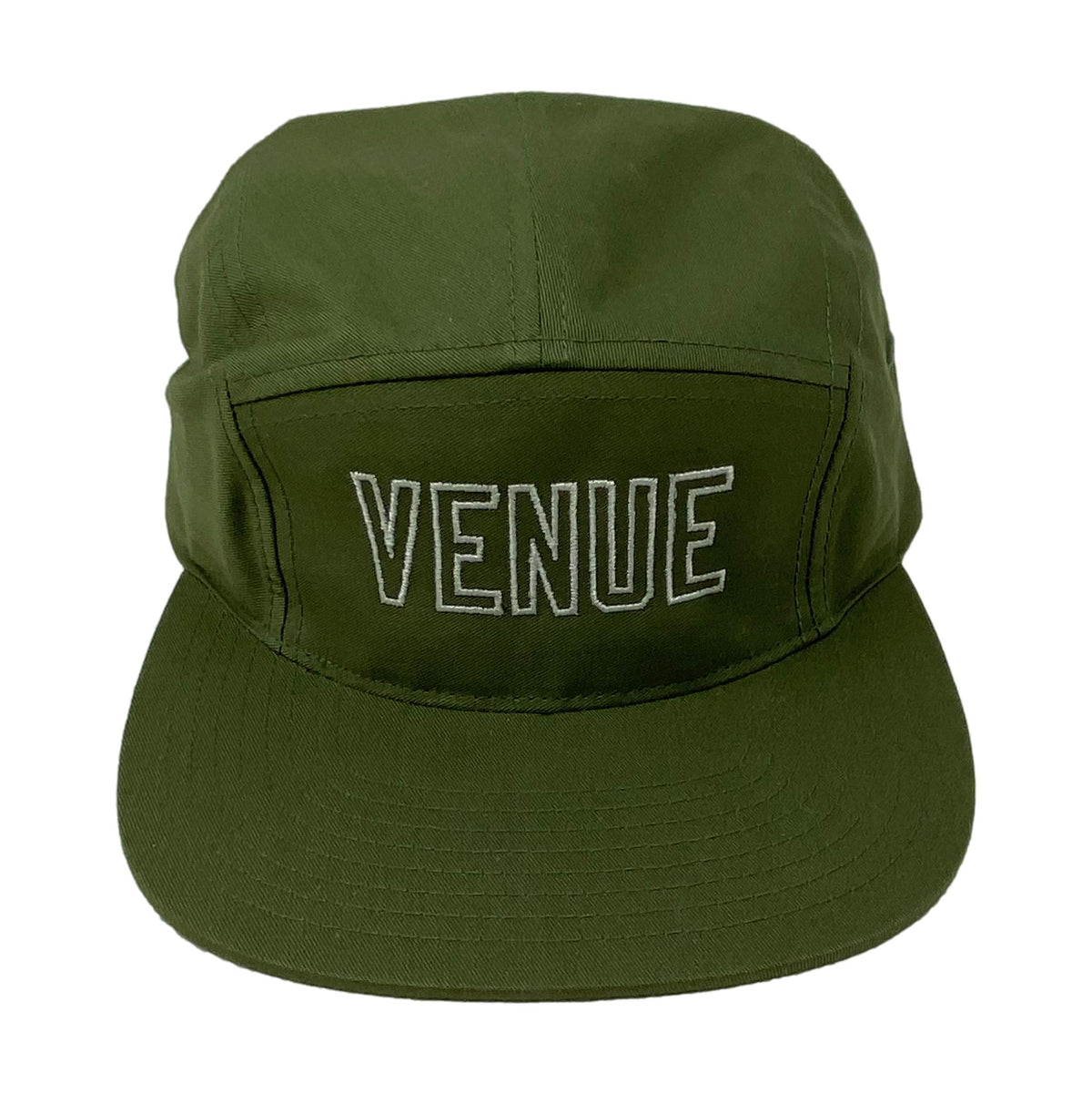 Venue Bar Logo 5 Panel Hat Army Olive - Venue Skateboards