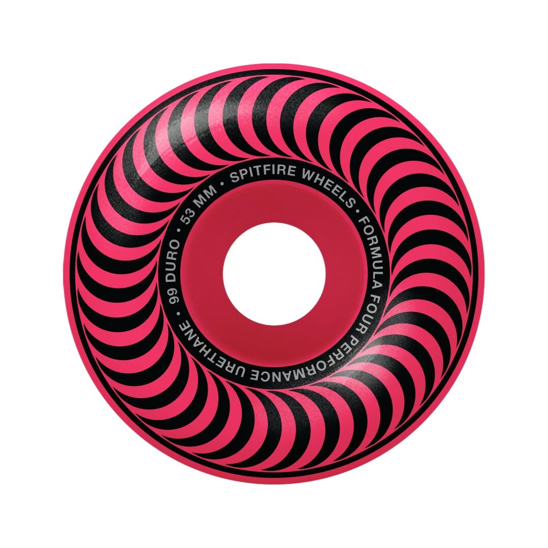 SF F499 Classic Swirl Neon Pink 53mm Wheels