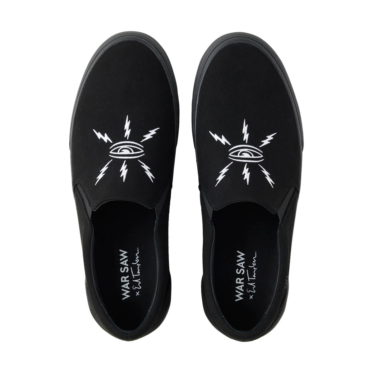 Warsaw Stranger Templeton Blk/Blk Synthetic Slip On - Venue Skateboards