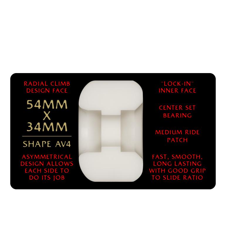 Powell Peralta Dragon Formula Nano Rats 54mmX34mm AV4 93a Wheels White - Venue Skateboards