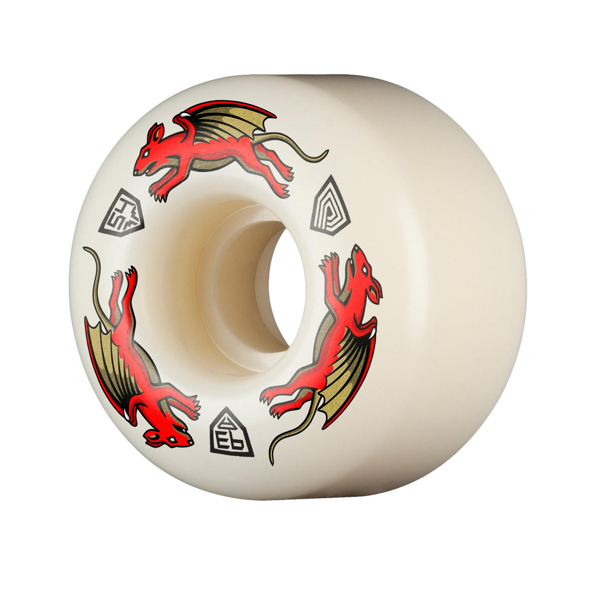 Powell Peralta Dragon Formula Nano Rats 54mmX34mm AV4 93a Wheels White - Venue Skateboards