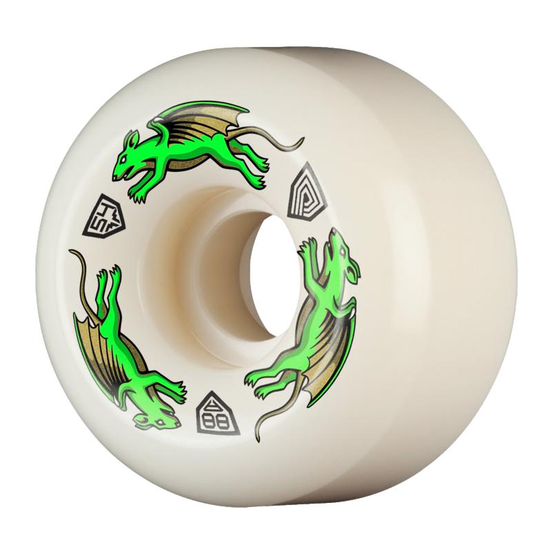 Powell Peralta Dragon Formula Nano Rats 54mmX34mm 88a Wheels Green - Venue Skateboards